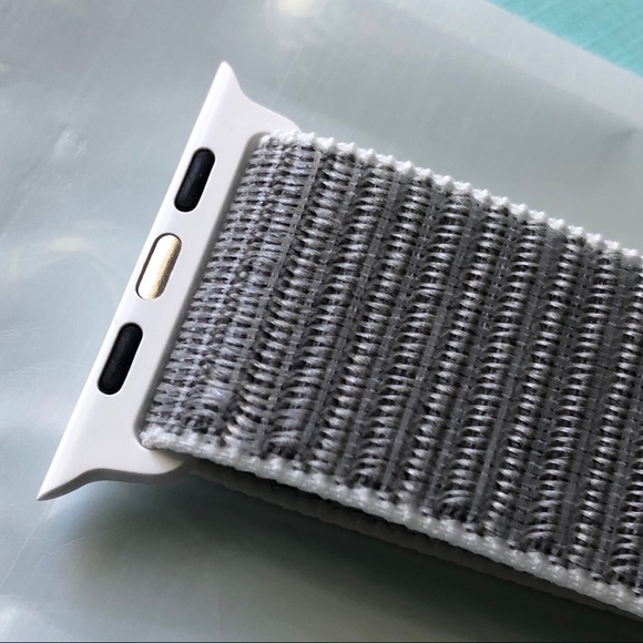 5/$20 NEW WHITE Gray Nylon Sport Loop Band Apple Watch 44/45/49mm - Picture 4 of 7
